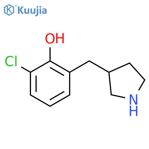 2-chloro-6-(pyrrolidin-3-yl)methylphenol structure