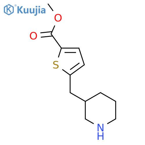 methyl 5-(piperidin-3-yl)methylthiophene-2-carboxylate structure