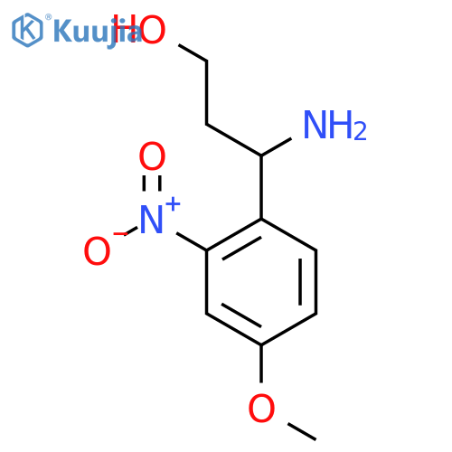 3-amino-3-(4-methoxy-2-nitrophenyl)propan-1-ol structure