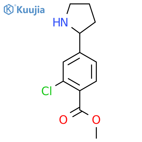 Methyl 2-chloro-4-(pyrrolidin-2-yl)benzoate structure
