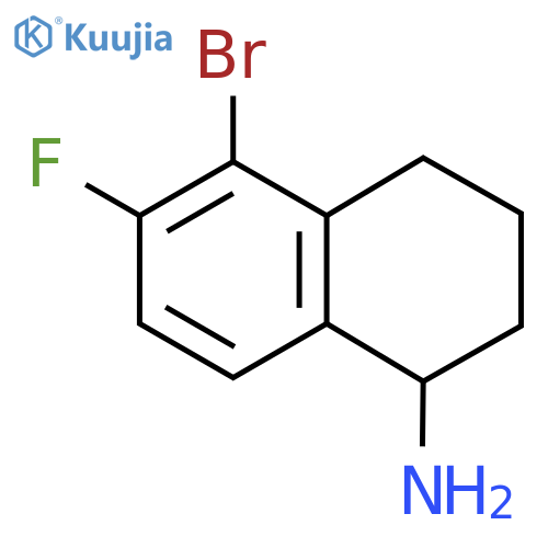 5-BROMO-6-FLUORO-1,2,3,4-TETRAHYDRONAPHTHALEN-1-AMINE structure
