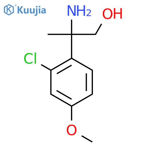 2-amino-2-(2-chloro-4-methoxyphenyl)propan-1-ol structure