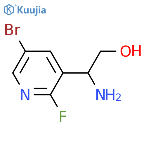 2-amino-2-(5-bromo-2-fluoropyridin-3-yl)ethan-1-ol structure