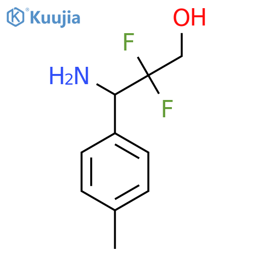 3-amino-2,2-difluoro-3-(4-methylphenyl)propan-1-ol structure