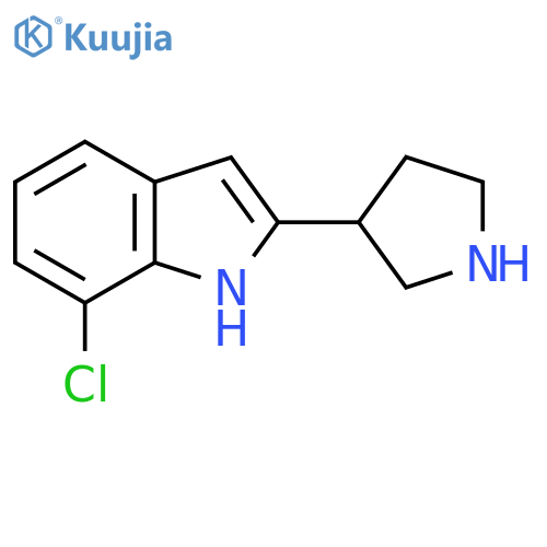 7-chloro-2-(pyrrolidin-3-yl)-1H-indole structure
