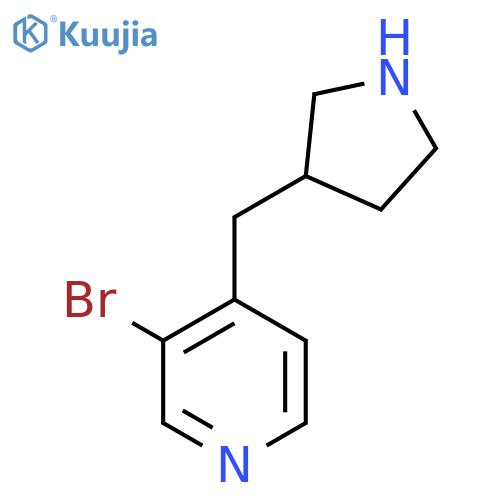 3-bromo-4-(pyrrolidin-3-yl)methylpyridine structure