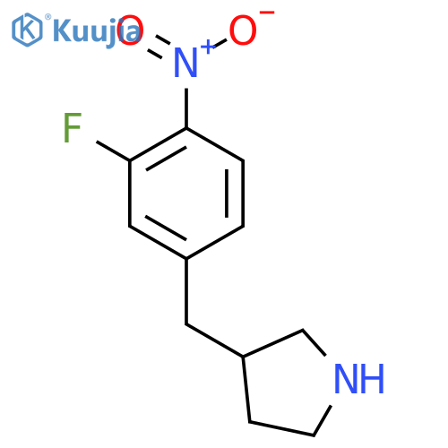 3-(3-fluoro-4-nitrophenyl)methylpyrrolidine structure