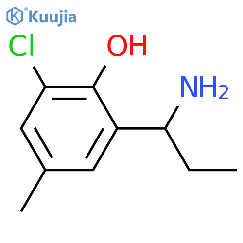 2-(1-Aminopropyl)-6-chloro-4-methylphenol structure