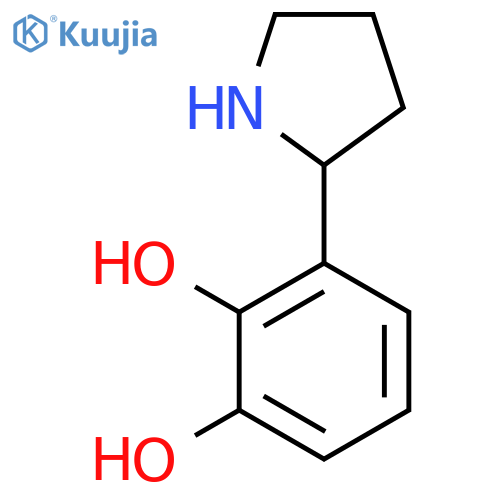 3-(pyrrolidin-2-yl)benzene-1,2-diol structure