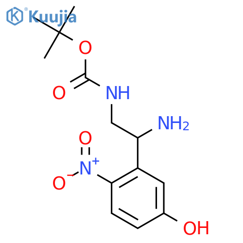 tert-butyl N-2-amino-2-(5-hydroxy-2-nitrophenyl)ethylcarbamate structure