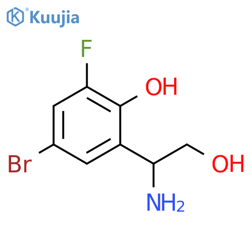 2-(1-amino-2-hydroxyethyl)-4-bromo-6-fluorophenol structure