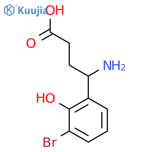 4-amino-4-(3-bromo-2-hydroxyphenyl)butanoic acid structure