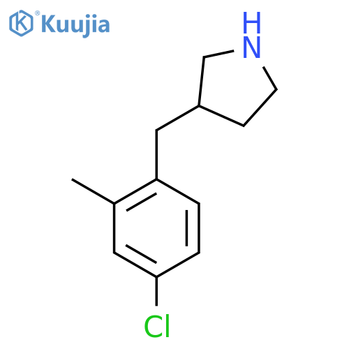 3-(4-chloro-2-methylphenyl)methylpyrrolidine structure