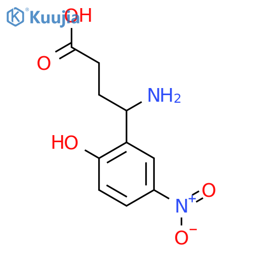 4-amino-4-(2-hydroxy-5-nitrophenyl)butanoic acid structure