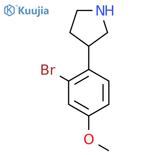 3-(2-bromo-4-methoxyphenyl)pyrrolidine structure