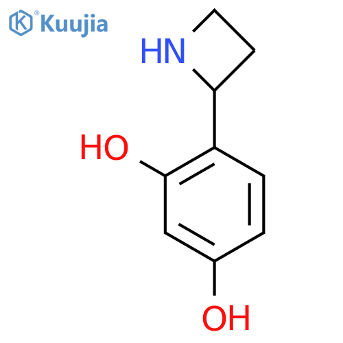 4-(azetidin-2-yl)benzene-1,3-diol structure