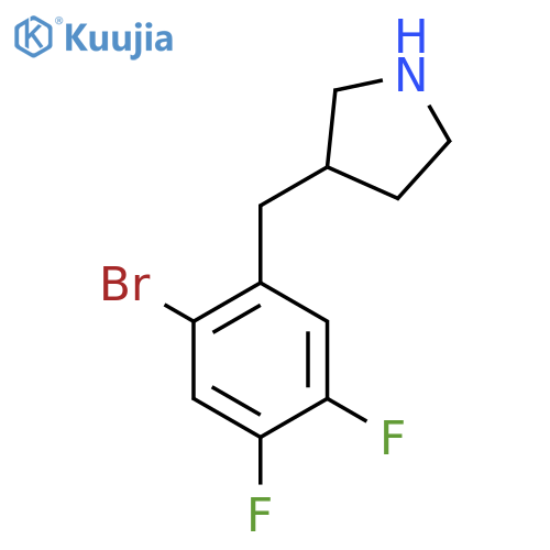 3-(2-bromo-4,5-difluorophenyl)methylpyrrolidine structure