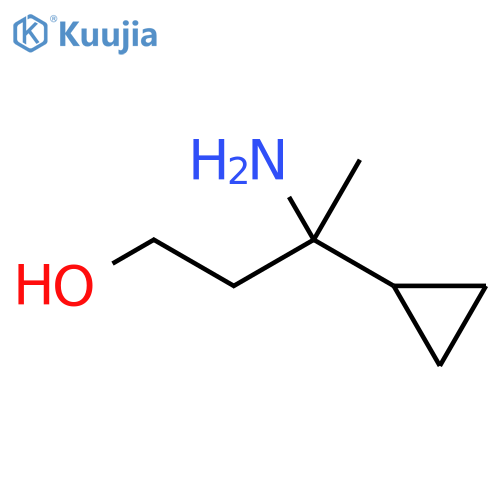 3-amino-3-cyclopropylbutan-1-ol structure