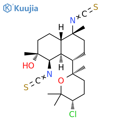 2-Naphthalenol, 8-[(2R,5S)-5-chlorotetrahydro-2,6,6-trimethyl-2H-pyran-2-yl]decahydro-1,5-diisothiocyanato-2,5-dimethyl-, (1R,2R,4aS,5R,8S,8aS)-rel- structure