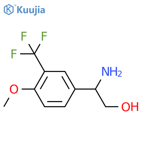 2-amino-2-4-methoxy-3-(trifluoromethyl)phenylethan-1-ol structure