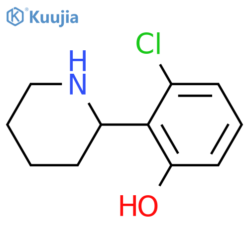 3-chloro-2-(piperidin-2-yl)phenol structure