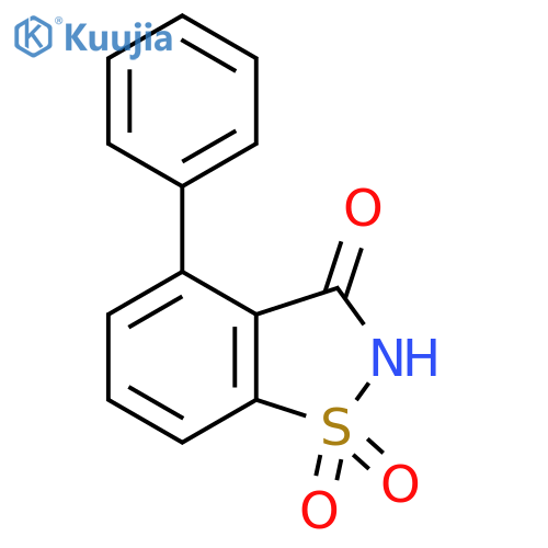 1,2-Benzisothiazol-3(2H)-one, 4-phenyl-, 1,1-dioxide structure