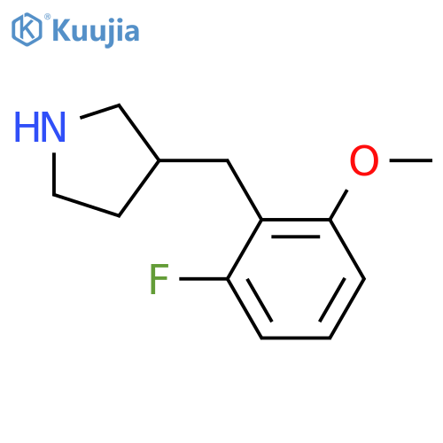 3-(2-fluoro-6-methoxyphenyl)methylpyrrolidine structure