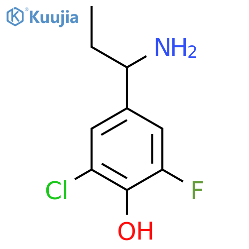 4-(1-Aminopropyl)-2-chloro-6-fluorophenol structure