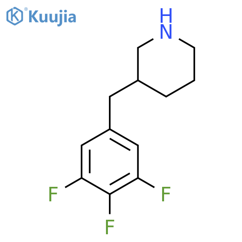 3-(3,4,5-trifluorophenyl)methylpiperidine structure