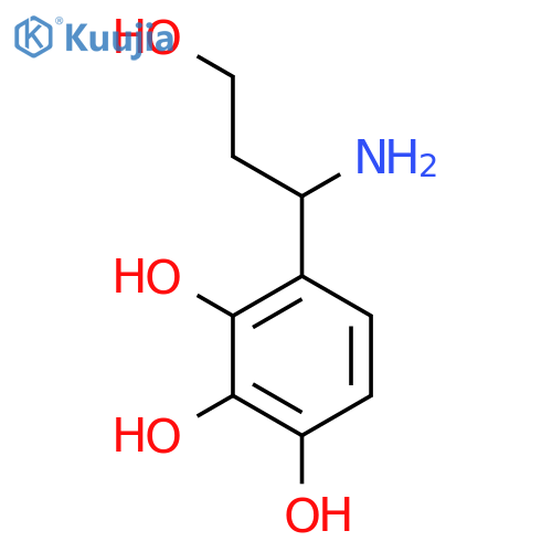 4-(1-amino-3-hydroxypropyl)benzene-1,2,3-triol structure