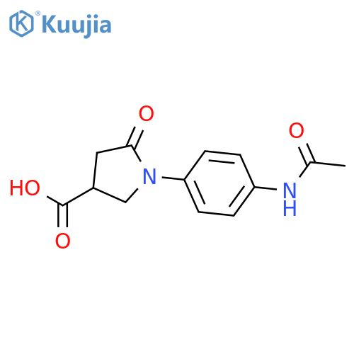 1-4-(Acetylamino)phenyl-5-oxopyrrolidine-3-carboxylic Acid structure