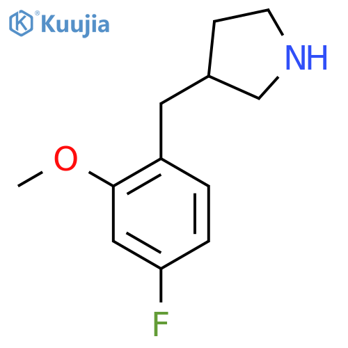 3-(4-fluoro-2-methoxyphenyl)methylpyrrolidine structure