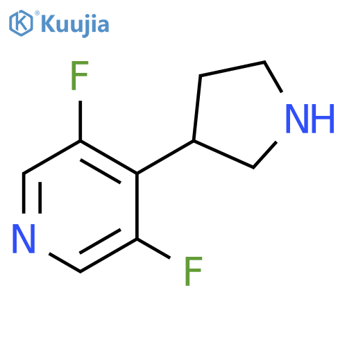 3,5-difluoro-4-(pyrrolidin-3-yl)pyridine structure