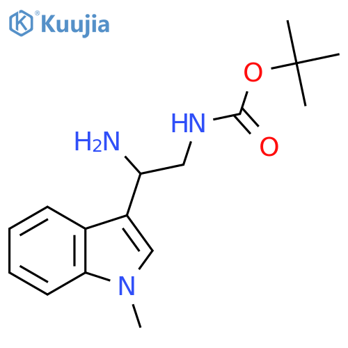 tert-butyl N-[2-amino-2-(1-methyl-1H-indol-3-yl)ethyl]carbamate structure
