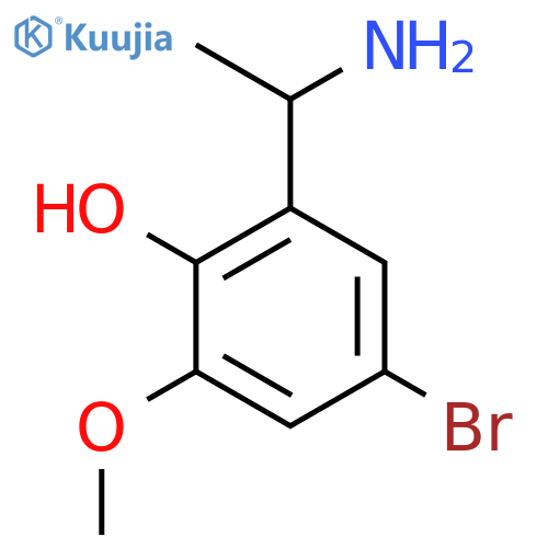2-(1-aminoethyl)-4-bromo-6-methoxyphenol structure