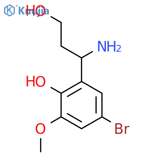 2-(1-Amino-3-hydroxypropyl)-4-bromo-6-methoxyphenol structure