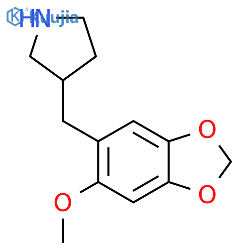 3-(6-methoxy-1,3-dioxaindan-5-yl)methylpyrrolidine structure