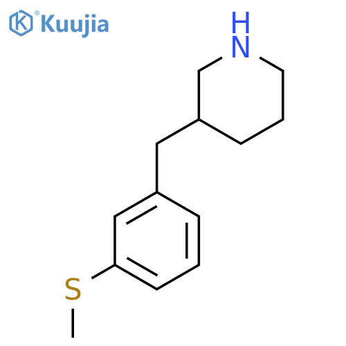 3-{3-(methylsulfanyl)phenylmethyl}piperidine structure