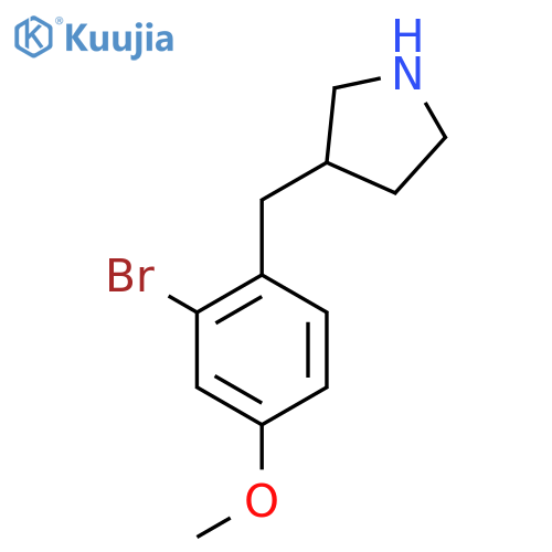 3-(2-bromo-4-methoxyphenyl)methylpyrrolidine structure