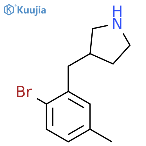 3-[(2-Bromo-5-methylphenyl)methyl]pyrrolidine structure