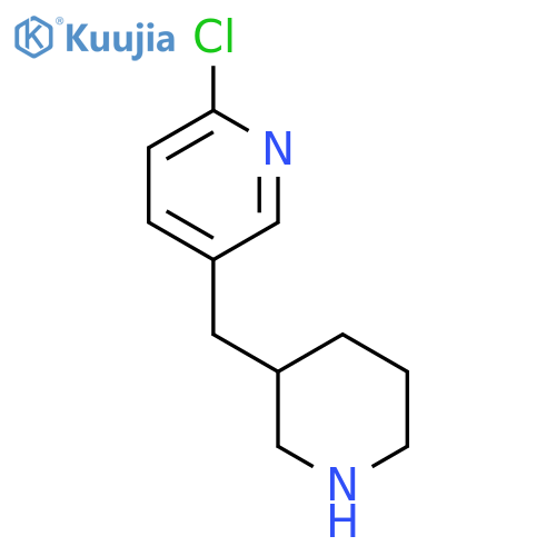 2-Chloro-5-[(piperidin-3-yl)methyl]pyridine structure
