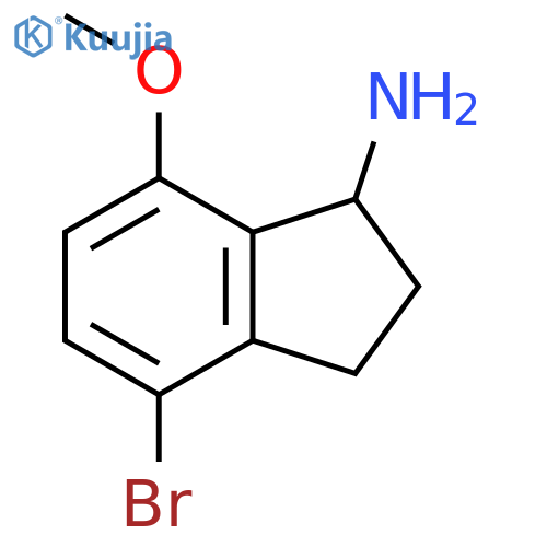 1H-Inden-1-amine, 4-bromo-2,3-dihydro-7-methoxy- structure
