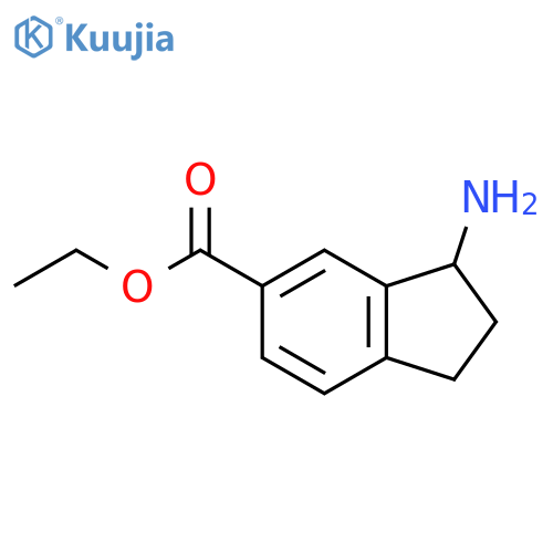 ethyl 3-amino-2,3-dihydro-1H-indene-5-carboxylate structure