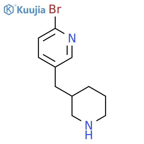 2-bromo-5-(piperidin-3-yl)methylpyridine structure