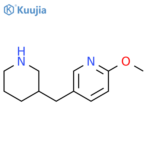2-methoxy-5-(piperidin-3-yl)methylpyridine structure