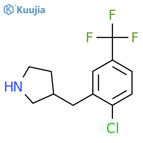 3-{2-chloro-5-(trifluoromethyl)phenylmethyl}pyrrolidine structure