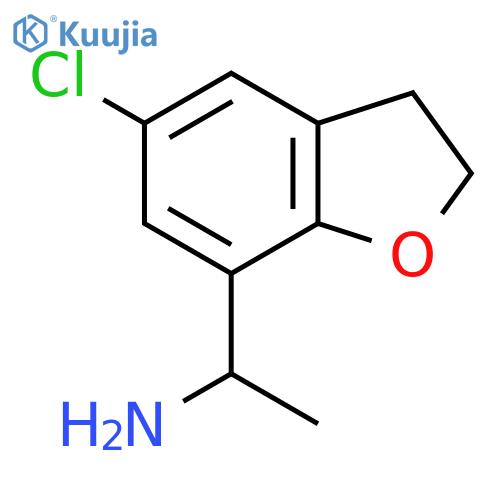 1-(5-Chloro-2,3-dihydro-1-benzofuran-7-yl)ethan-1-amine structure
