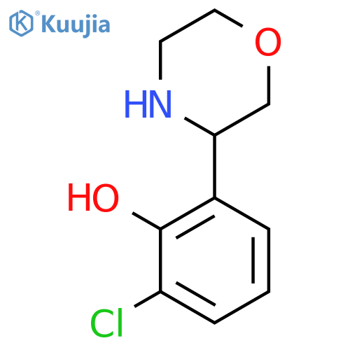 2-chloro-6-(morpholin-3-yl)phenol structure