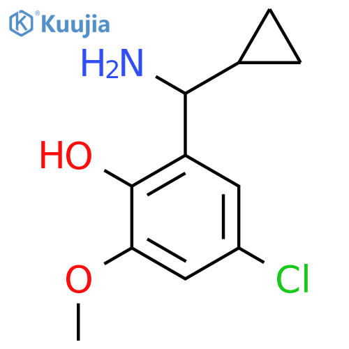 2-amino(cyclopropyl)methyl-4-chloro-6-methoxyphenol structure