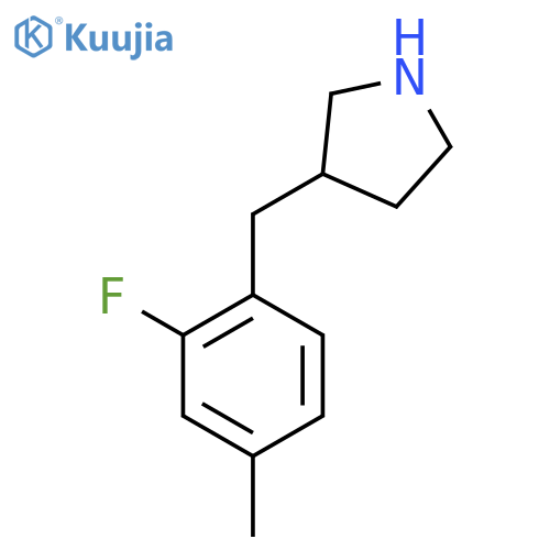 3-(2-fluoro-4-methylphenyl)methylpyrrolidine structure